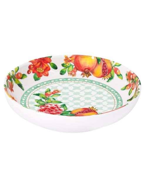 Piatto profondo Seville bianco, rosso e verde - 20 cm x 4,5 cm