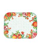 Vassoio rettangolare piccolo Seville bianco, rosso e verde - 50 x 36 cm x 5 cm