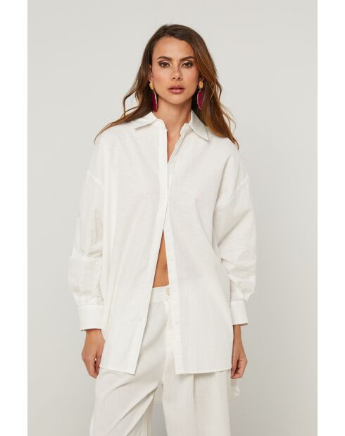 Ecrufarbenes Baumwollhemd Chelys