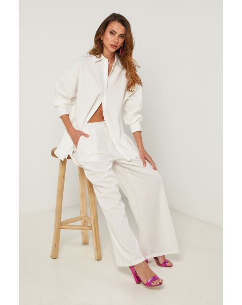 Ecrufarbenes Baumwollhemd Chelys