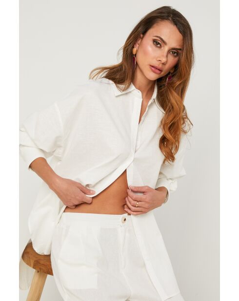 Ecrufarbenes Baumwollhemd Chelys