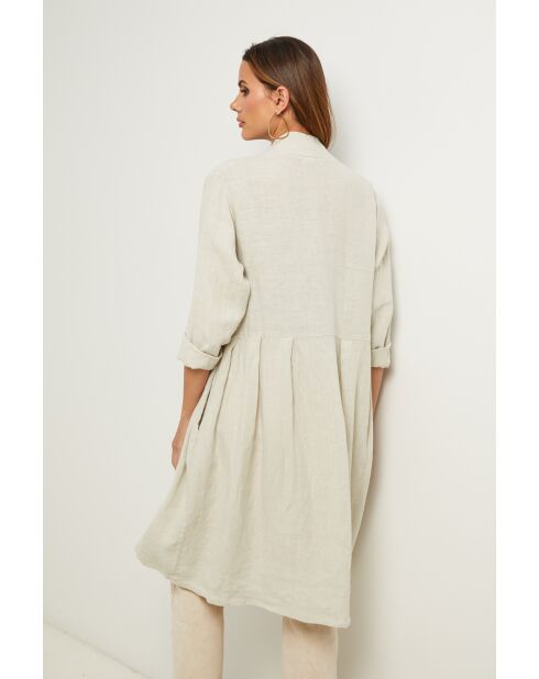 Gabry beige linnen jas