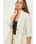 Beigefarbene Leinenjacke Gabry