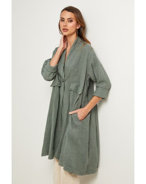 Gabry kaki linnen jas