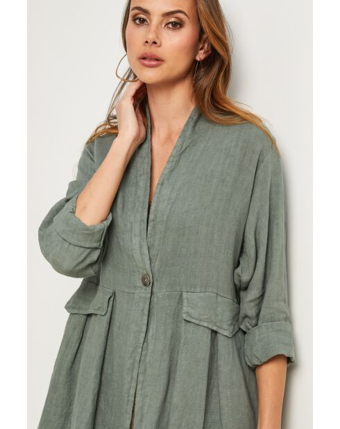 Gabry kaki linnen jas