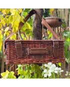 Panier pique-nique Amboise 2 personnes taupe et marron