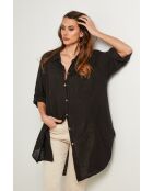 Tunica nera Berline in lino