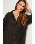 Tunica nera Berline in lino