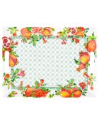 Grande vassoio Seville bianco, rosso e verde - 50 x 36 cm x 5 cm