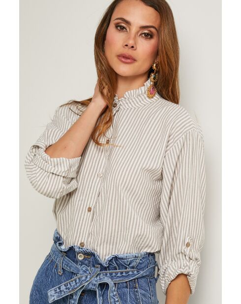 Taupefarbenes Hemd Aliba