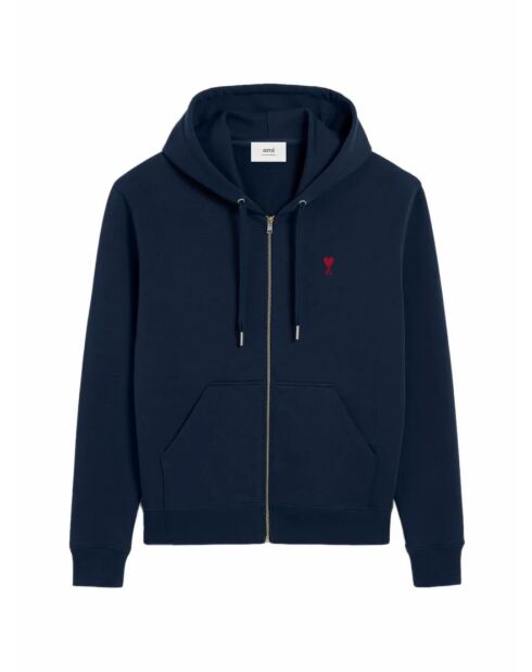 Ami De Coeur marineblauwe hoodie met ritssluiting