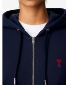 Ami De Coeur marineblauer Kapuzenpulli mit Reißverschluss