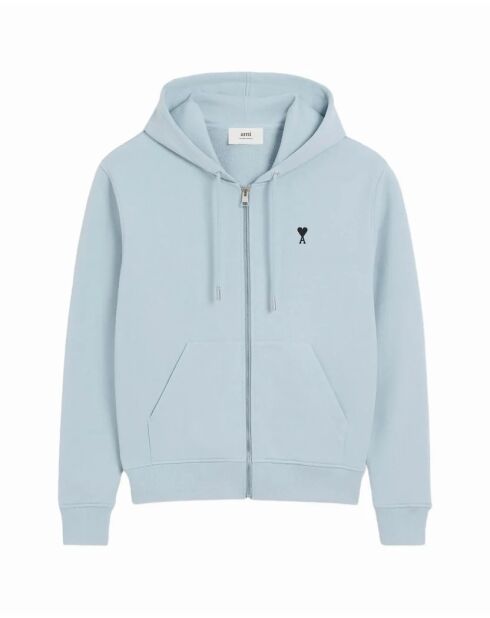 Ami De Coeur hemelsblauwe hoodie met ritssluiting