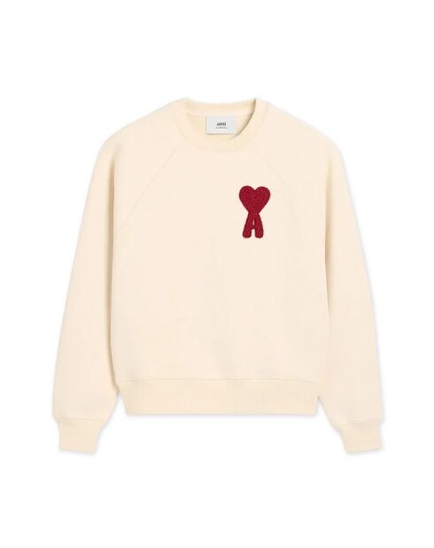 Ami De Coeur Patch sweatshirt beige/rood
