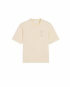 Beige T-shirt met hartvriendelijke patch