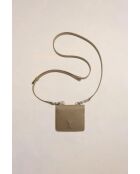 Porte-cartes en Cuir taupe