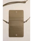 Porte-cartes en Cuir taupe