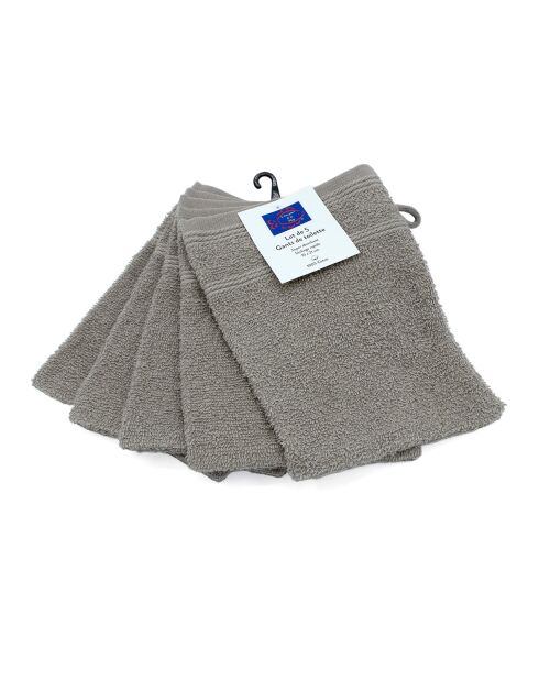 Set di 5 salviette beige - 15x21 cm