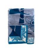 Dixon Strandtuch aus Jacquard-Samt, Frottee, 100 x 175 cm, Taupe/Blau