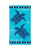 Serviette de plage microfibre Piana Bleu - 90x170 cm