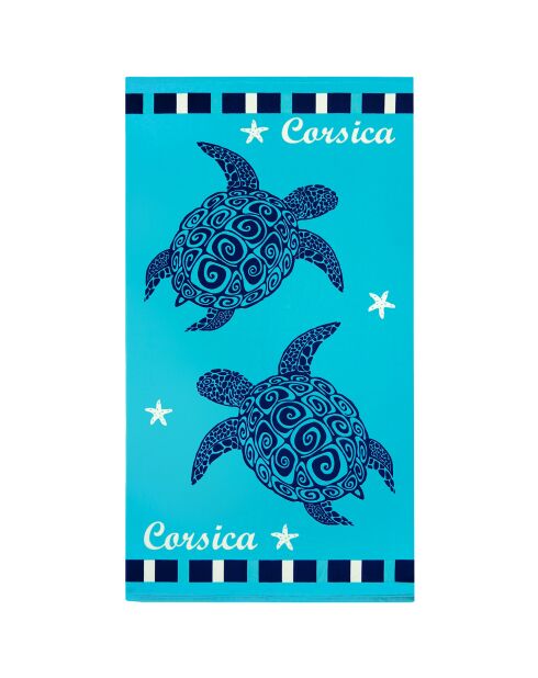 Serviette de plage microfibre Piana Bleu - 90x170 cm