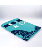 Serviette de plage microfibre Piana Bleu - 90x170 cm
