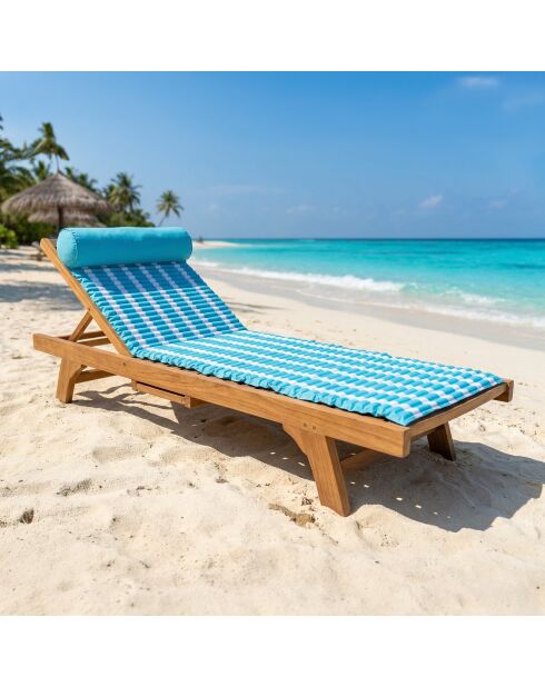 Materasso da spiaggia blu turchese Bahia - 60x180 cm