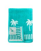 Asciugamano da spiaggia in spugna jacquard blu Koko - 90x170 cm