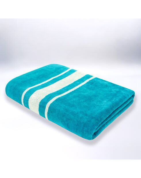 Ushaka blauw jacquard fluwelen badstof strandlaken - 90x170 cm