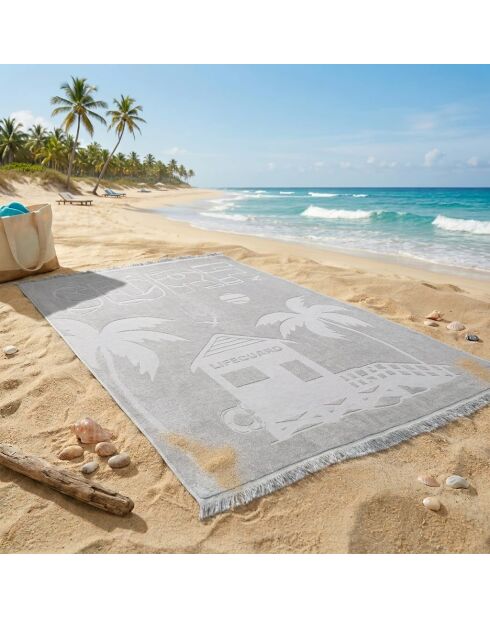 Goldrock Strandtuch, Jacquard Velvet Terry, Größe XL, 140 x 180 cm, Grau