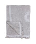 Goldrock grijs geciselleerde jacquard velours Terry XL strandlaken - 140x180 cm