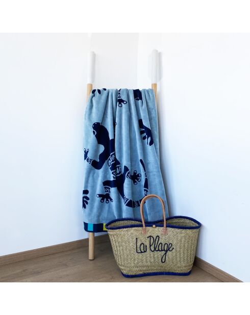 Veelkleurig Pogona Jacquard Velvet Terry strandlaken - 95x175 cm