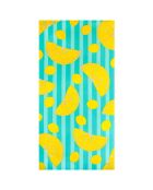 Pop-Citron Blaues Mikrofaser-Strandtuch - 75x150 cm