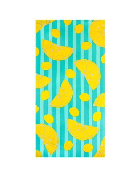 Telo mare in microfibra Pop-Citron Blue - 75x150 cm