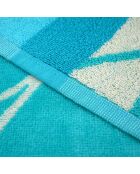 XL strandlaken met fluwelen spons Jacquard Freestyle Blue - 140x180 cm