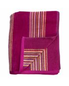 Strandtuch XL Samtfrottee Jacquard Milonga XL Fuchsia Rosa - 140x180 cm