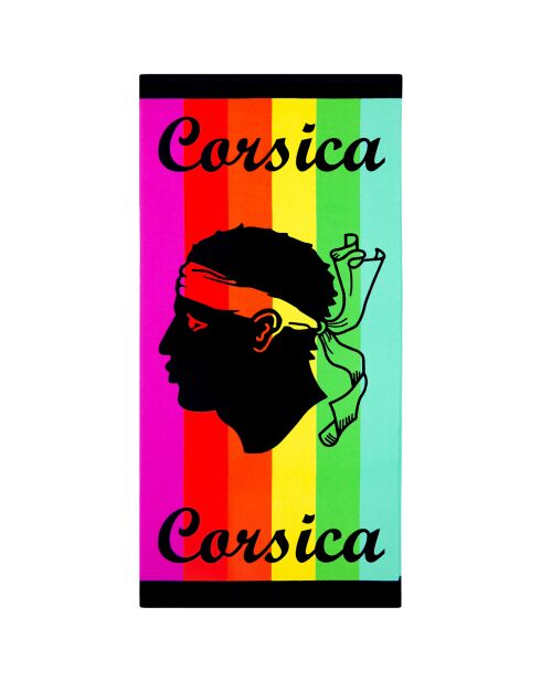 Mehrfarbiges Fino-Mikrofaser-Strandtuch für Kinder - 70x140 cm