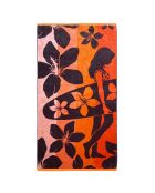 Moody oranje jacquard fluwelen badstof strandlaken - 90x170 cm