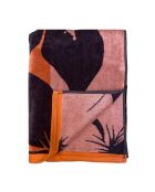 Moody oranje jacquard fluwelen badstof strandlaken - 90x170 cm