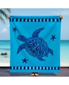 Galapagos Blue XL Mikrofaser-Strandtuch - 140x170 cm