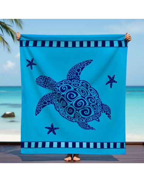 Galapagos Blue XL Mikrofaser-Strandtuch - 140x170 cm