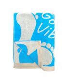 Toledo Badetuch aus blauem Jacquard-Samt, Frottee, 100 x 175 cm