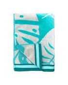 Floresta Badetuch aus Jacquard-Samt, Frottee, 100 x 175 cm, Blau