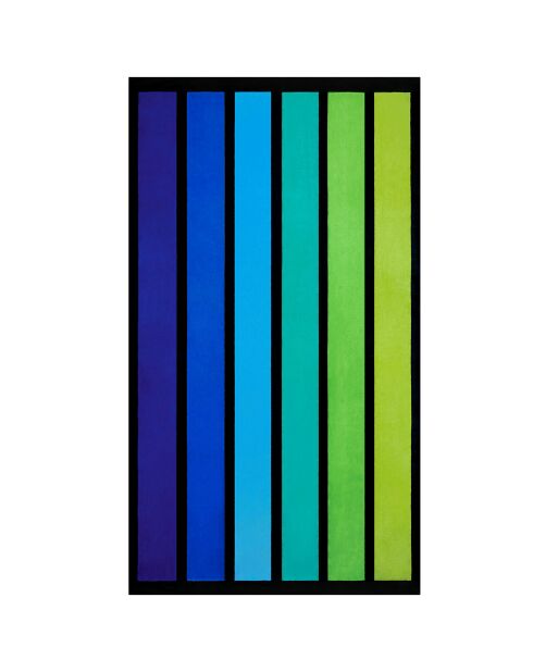 Serviette de plage éponge velours Jacquard Happy Men Vert - 100x175 cm