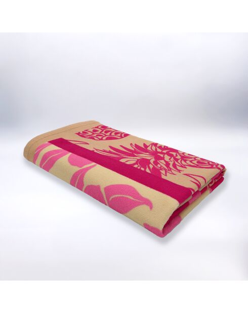 Serviette de plage microfibre Tropea Rose - 90x170 cm
