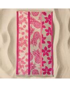 Serviette de plage microfibre Tropea Rose - 90x170 cm