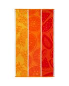 Frutti Strandtuch aus Jacquard-Samt, Frottee, 90 x 170 cm, Orange