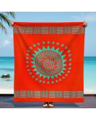 Telo mare Solari Orange XL in microfibra - 140x170 cm