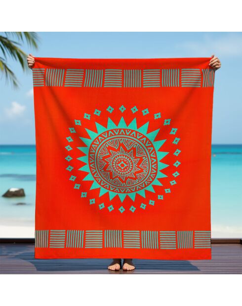 Solari Orange XL microvezel strandlaken - 140x170 cm