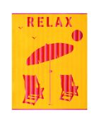 Strandtuch Malta, Jacquard-Samt, Frottee, 140 x 180 cm, Gelb